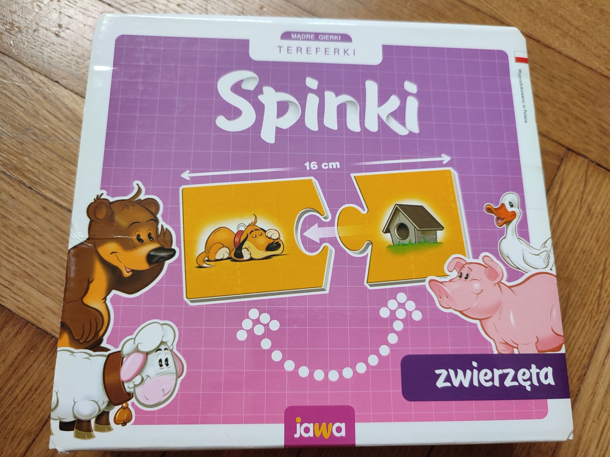 Gra edukacyjna zwierzęta puzzle spinki zabawka układanka 24 elementy