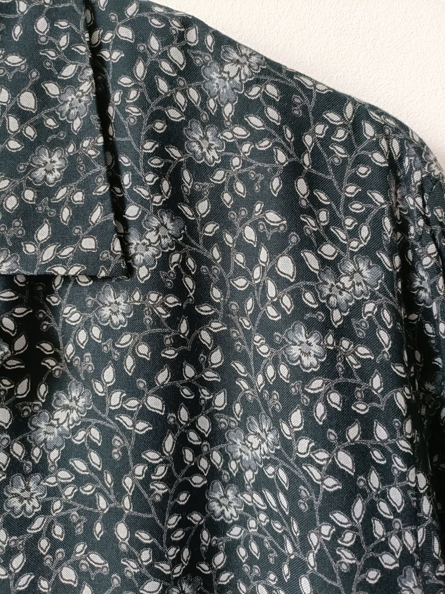 Koszula damska plus size flowers wiskoza w kwiaty 46 XXXL
