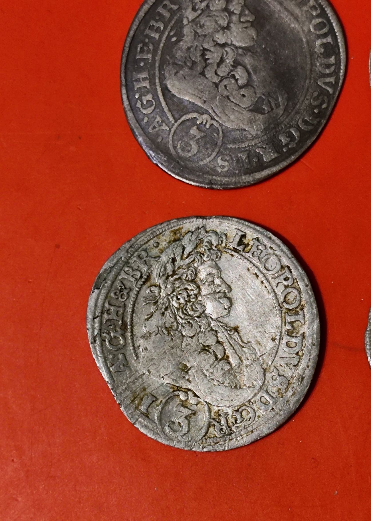 Монети 1700х років ( трояк, 3 крейцери )