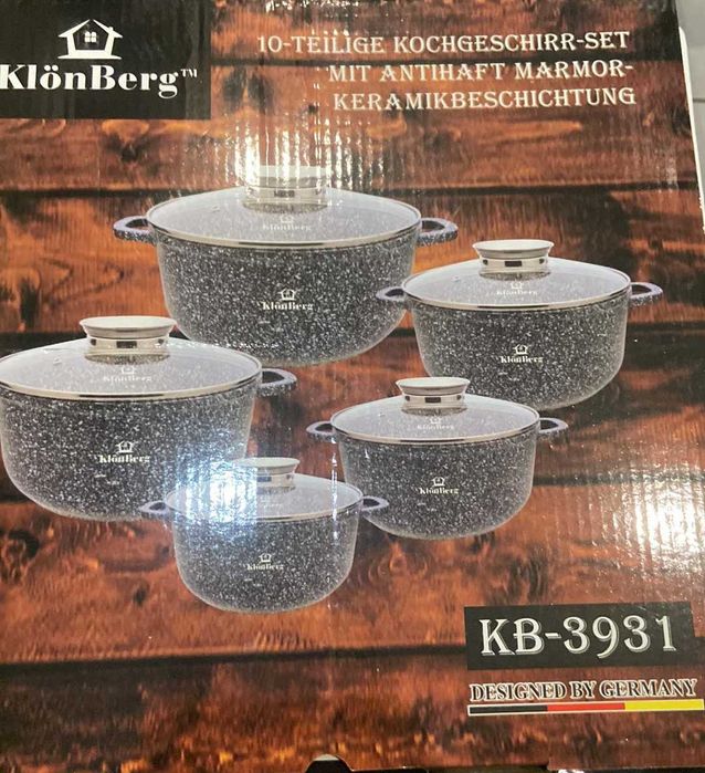 Garnki marmurkowe Klonberg / Zilner 5szt