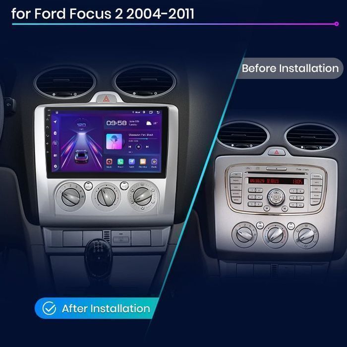 Radio nawigacja Ford Focus 2 mk2 2004 - 2011 Android Carplay 4GB 64G C