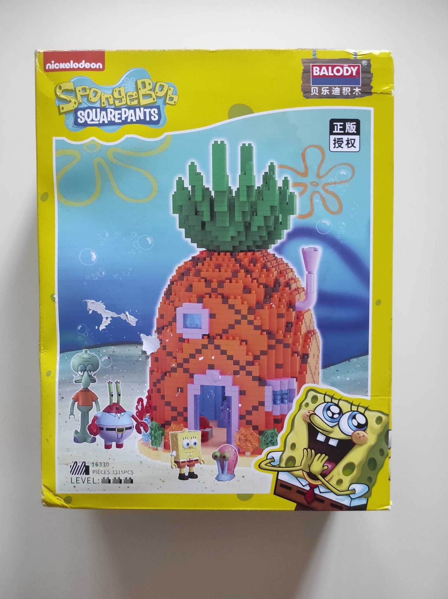 Klocki SpongeBob Kanciastoporty Ananasowy Dom 3315 el.jak Lego Prezent