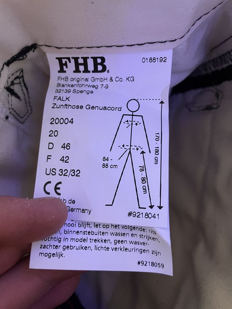 Spodnie dekarskie FHB robocze 32/32