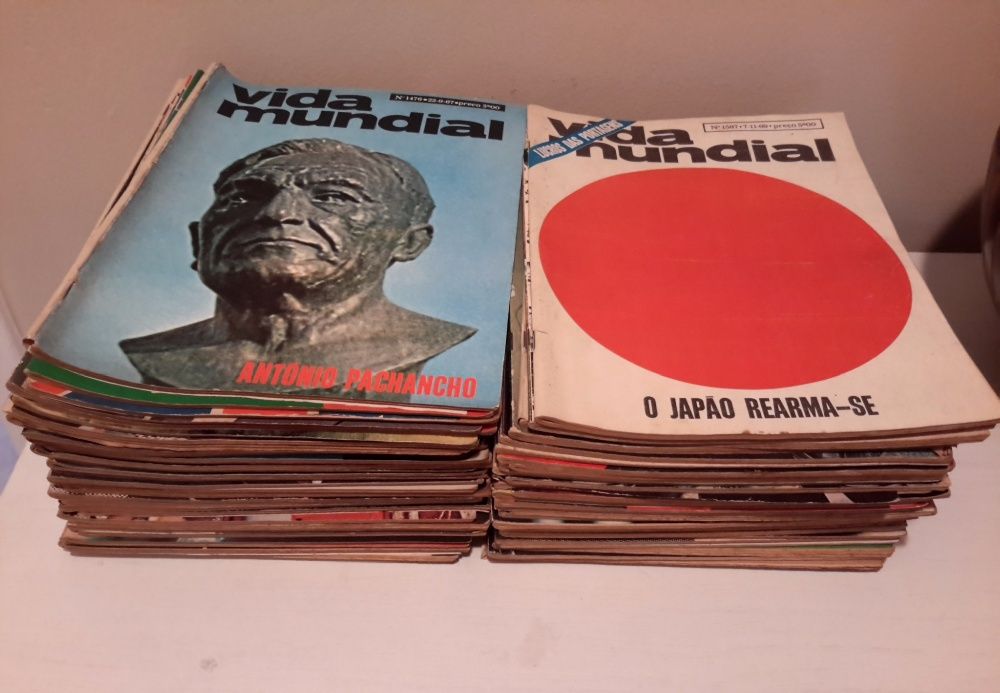 Lote de 50 números da revista Vida Mundial (1967 a 1970)