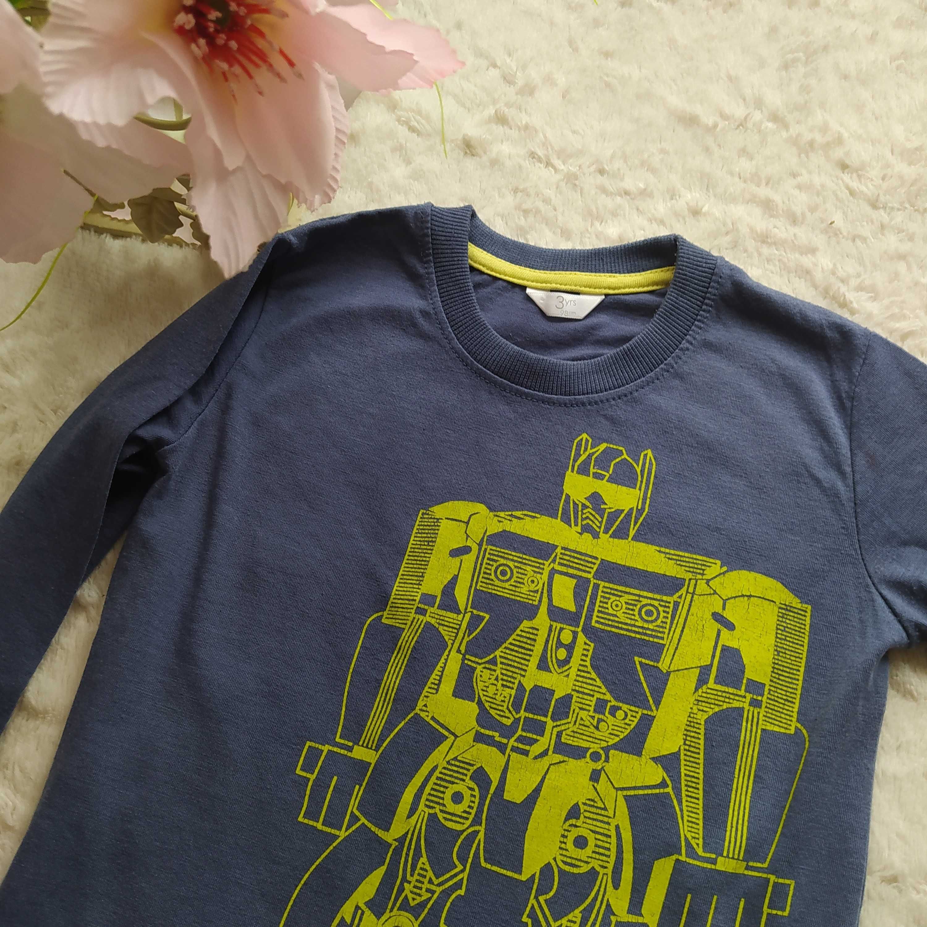 Bluzka Transformers na chłopca granat navy blue