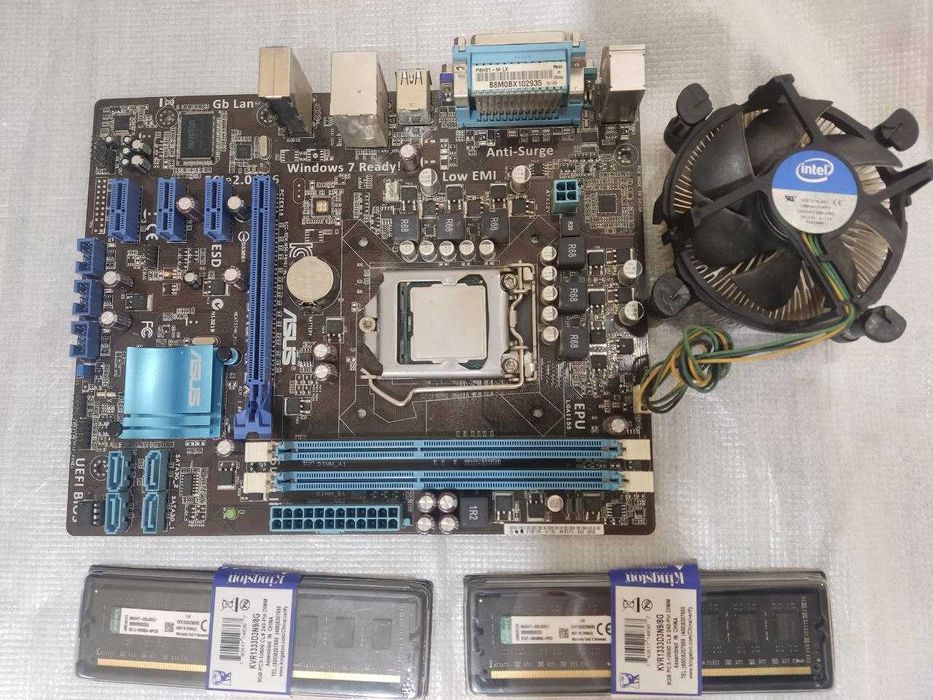 Комплект i5-2400 + 16GB DDR3 Kingston + ASUS P8H61, готов к ПК