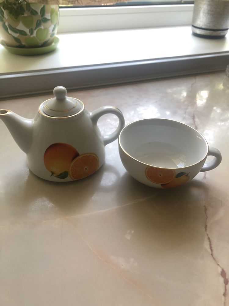 Чашка с чайничком