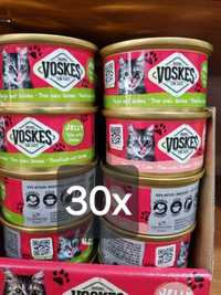 PROMO! Voskes 30x 85g Mix, Puszka dla Kota Jelly Pokarm Karma Koty