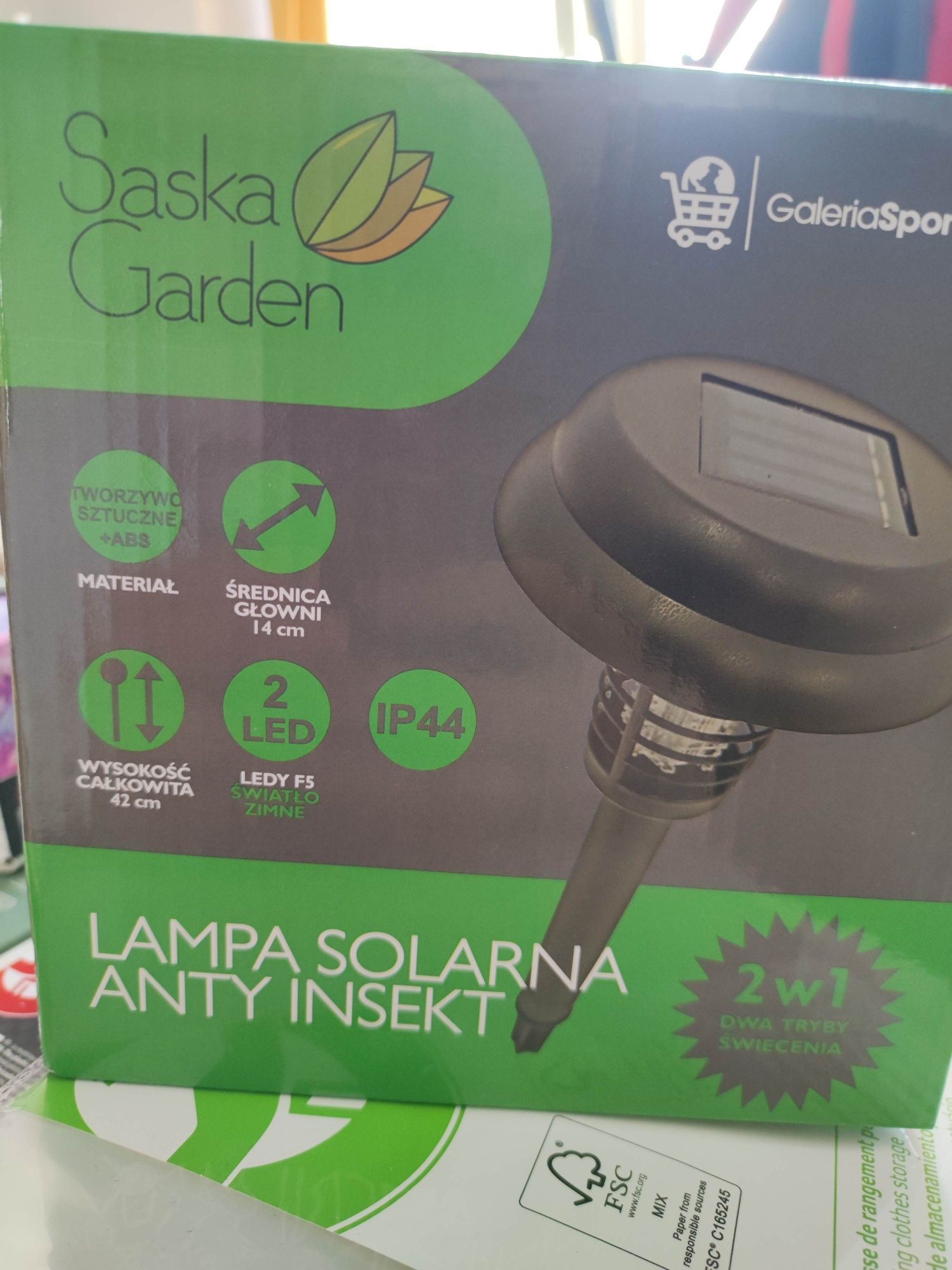 Lampa solarna owadobójcza 2w1