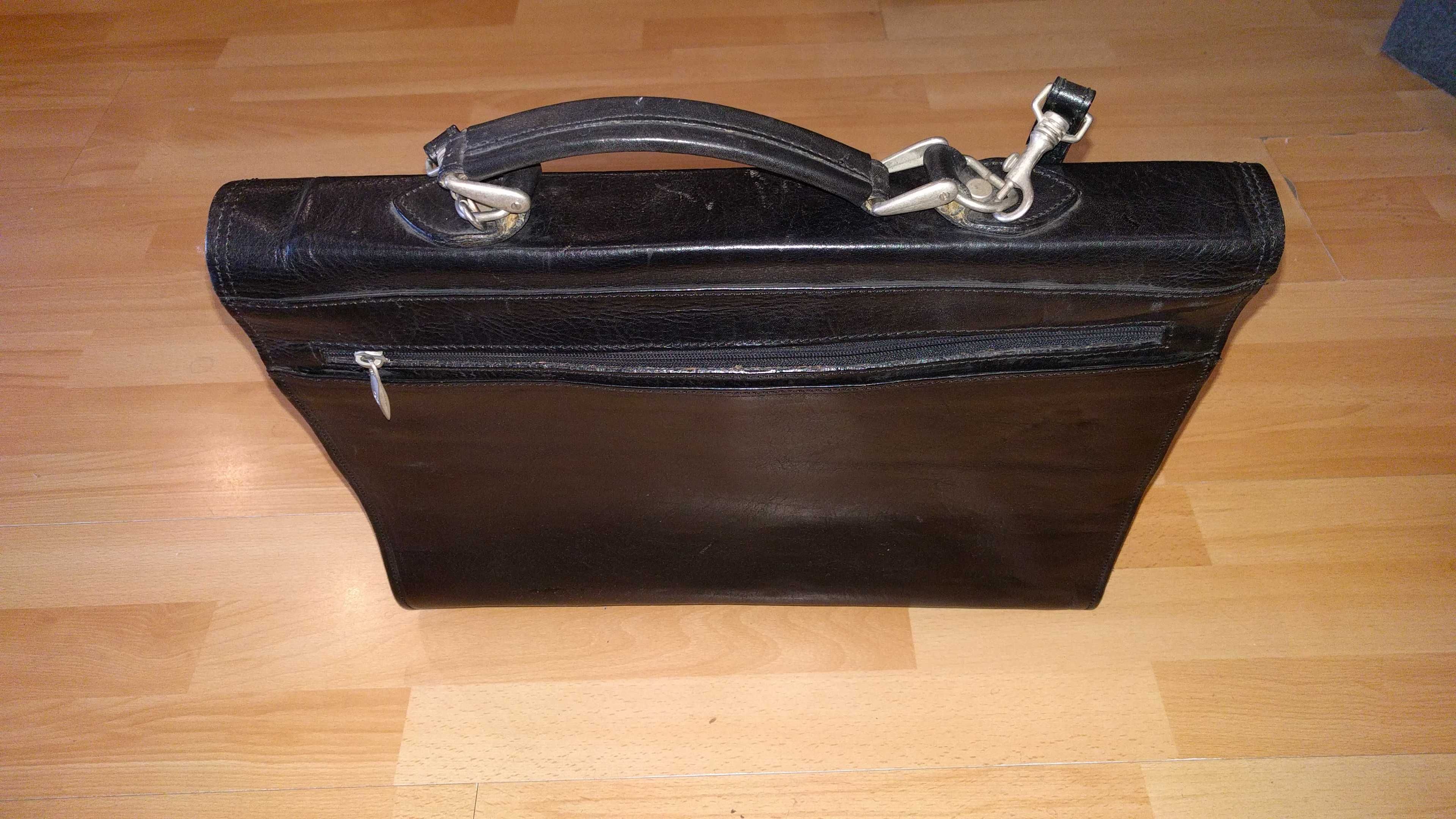 Teczka biznesowa ze skóry naturalnej GENUINE LEATHER Made in Italy