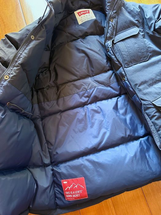 Casaco de penas Levi's XL, azul escuro