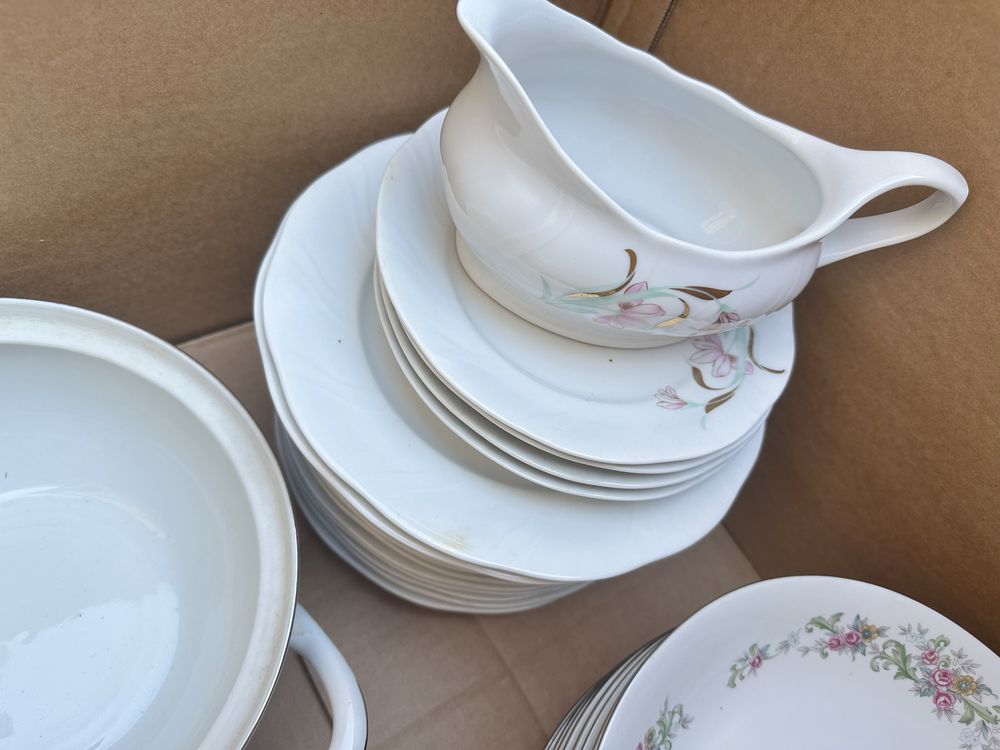 Zastawa stołowa porcelana talerze waza