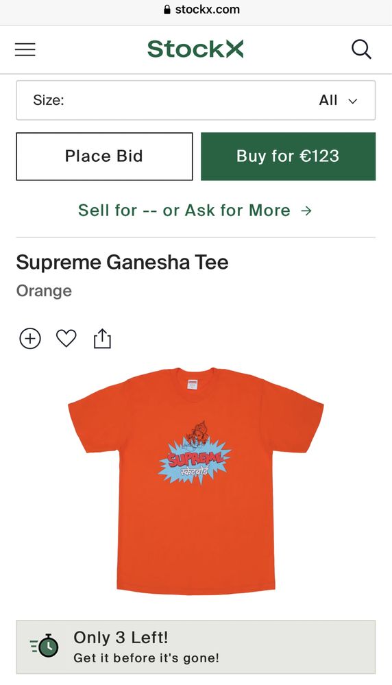 РЕДКАЯ! SUPREME Ganesha Tee 100% ОРИГИНАЛ футболка суприм