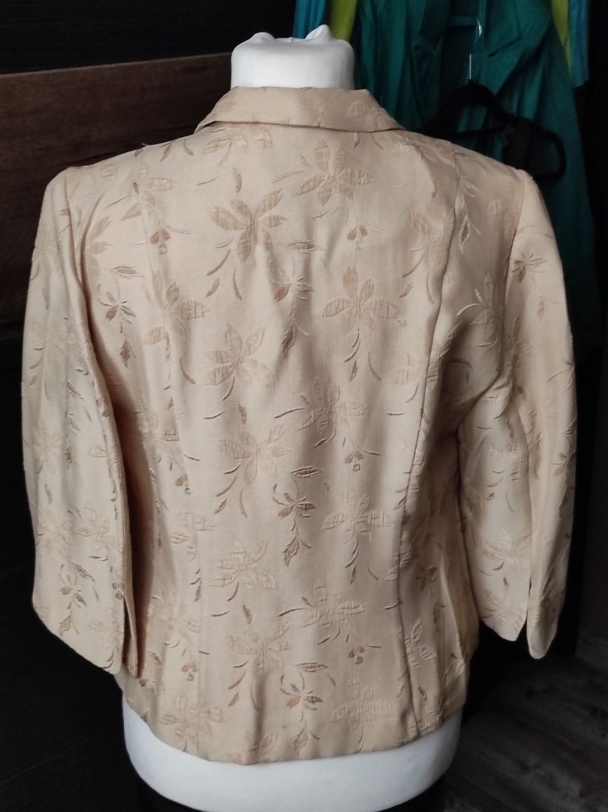 Elegancka miodowa marynarka/żakiet 44