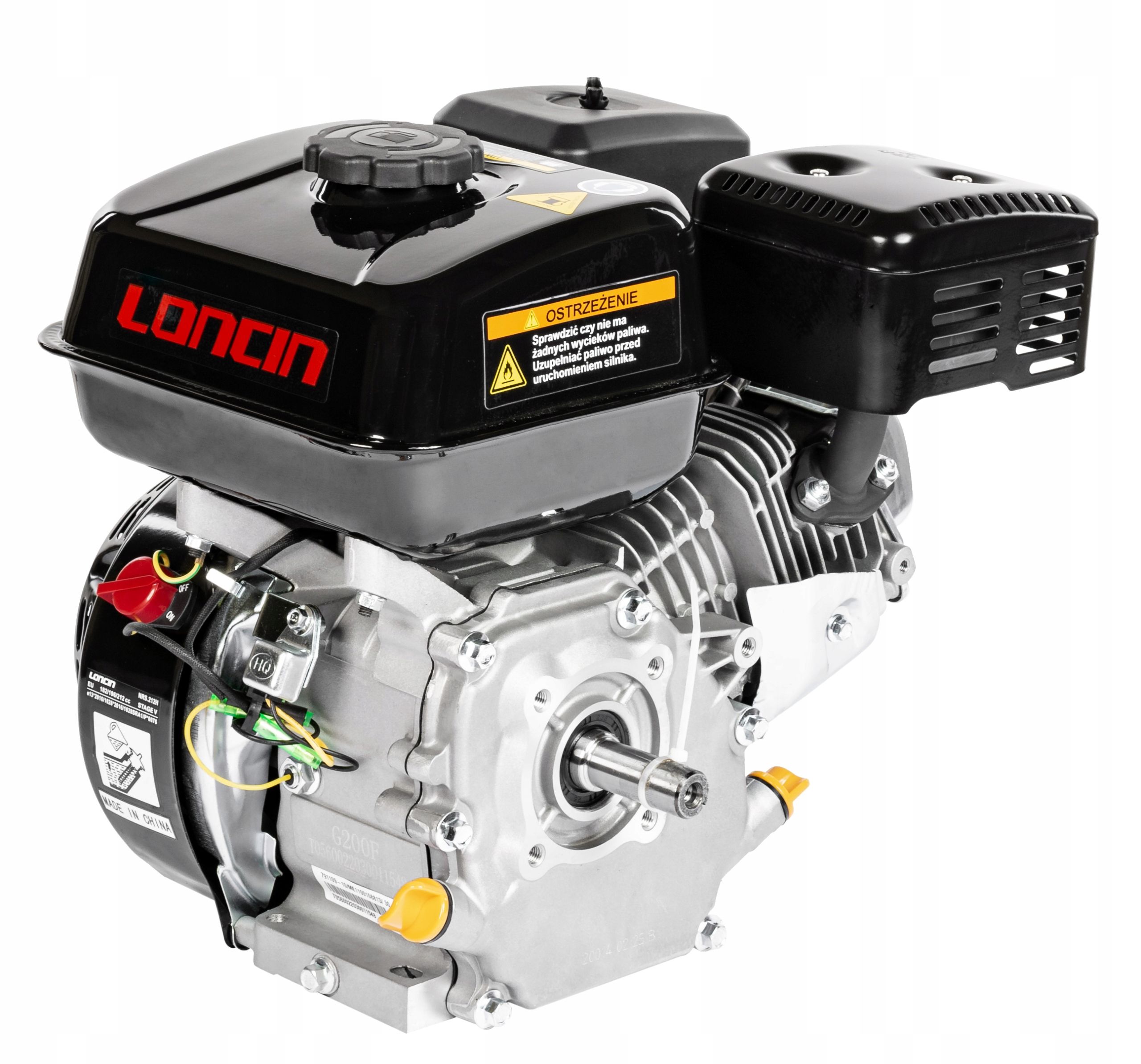 Silnik Loncin G200F-A-S benzynowy 6.5 KM WAŁ 20 mm