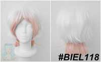 Biała krótka peruka męska cosplay wig Unknown Mystic Messenger