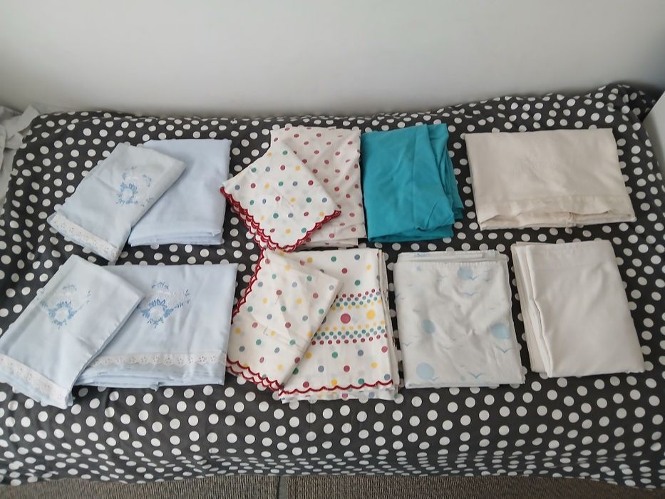 Lote de 8  lençóis de casal