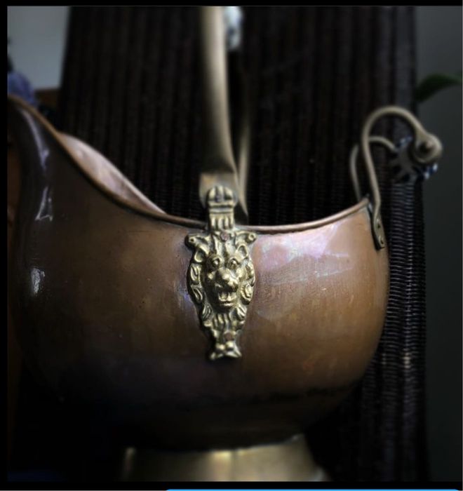 Медное кашпо, зольник, Голандия