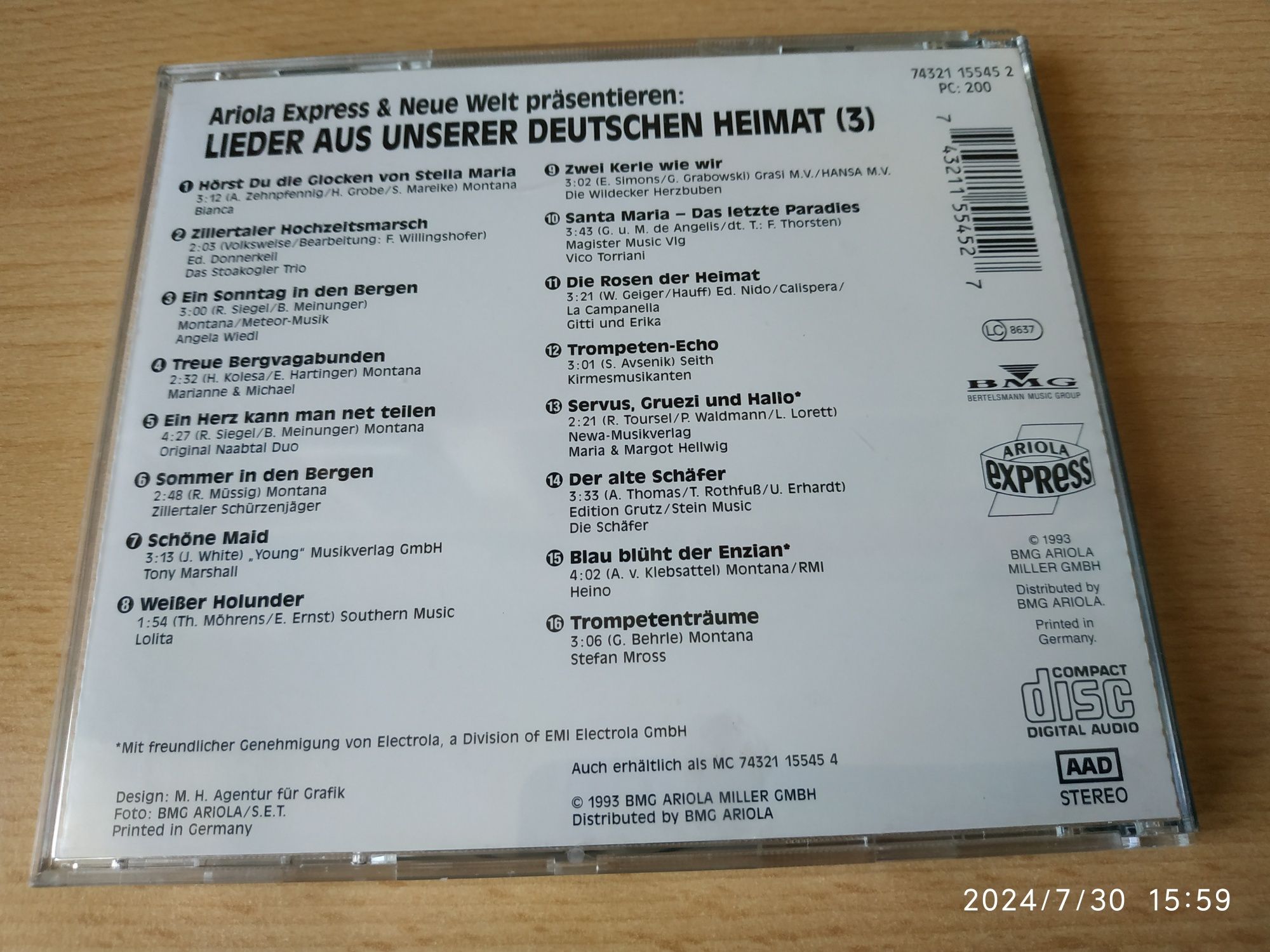 CD Lieder aus unserer deutschen heimat 3
