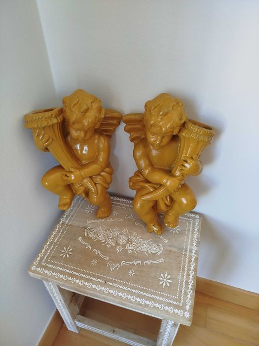 Par de antigas Esculturas de suspensão