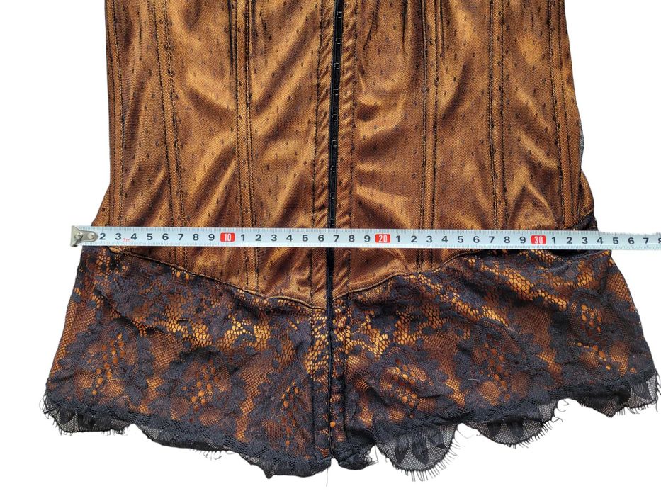 Brązowy gorset 44,XXL bielizna erotyczna Besired koronka