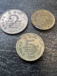Монеты Sri Lanka 2 и 5 рупий новая и старая
