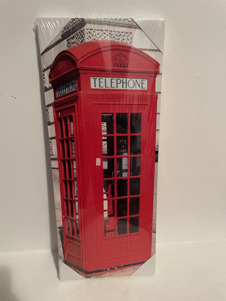Obraz nadruk płótno 20x50cm Londyn budka telefoniczna nowy