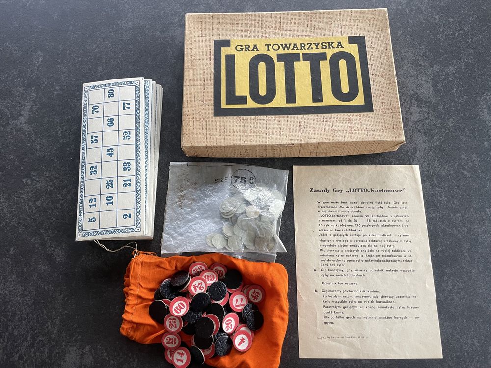 GRA towarzyska LOTTO PRL kolekcjonerska vintage rozrywka