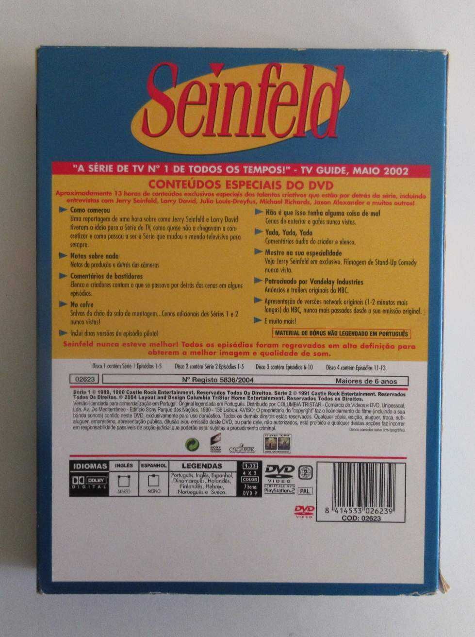 SEINFELD - Série I e II (Quatro DVD'S)