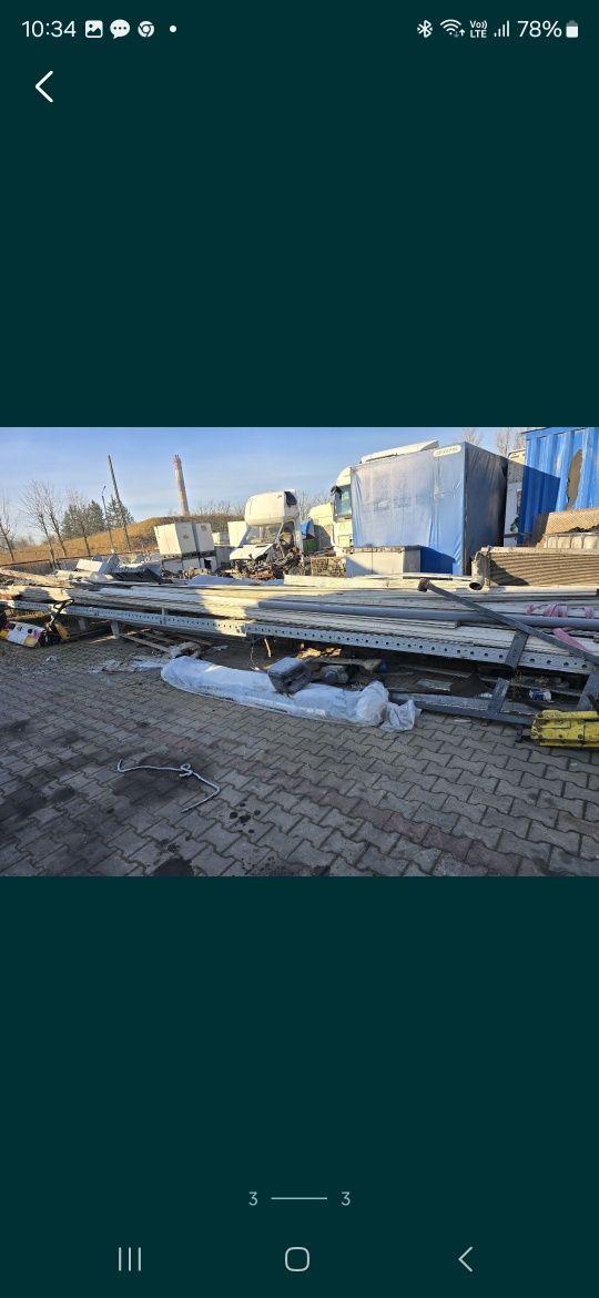 Ściana przednia, drzwi, słupki, oś bpw 6010 eco plus, dach, szyny,rama