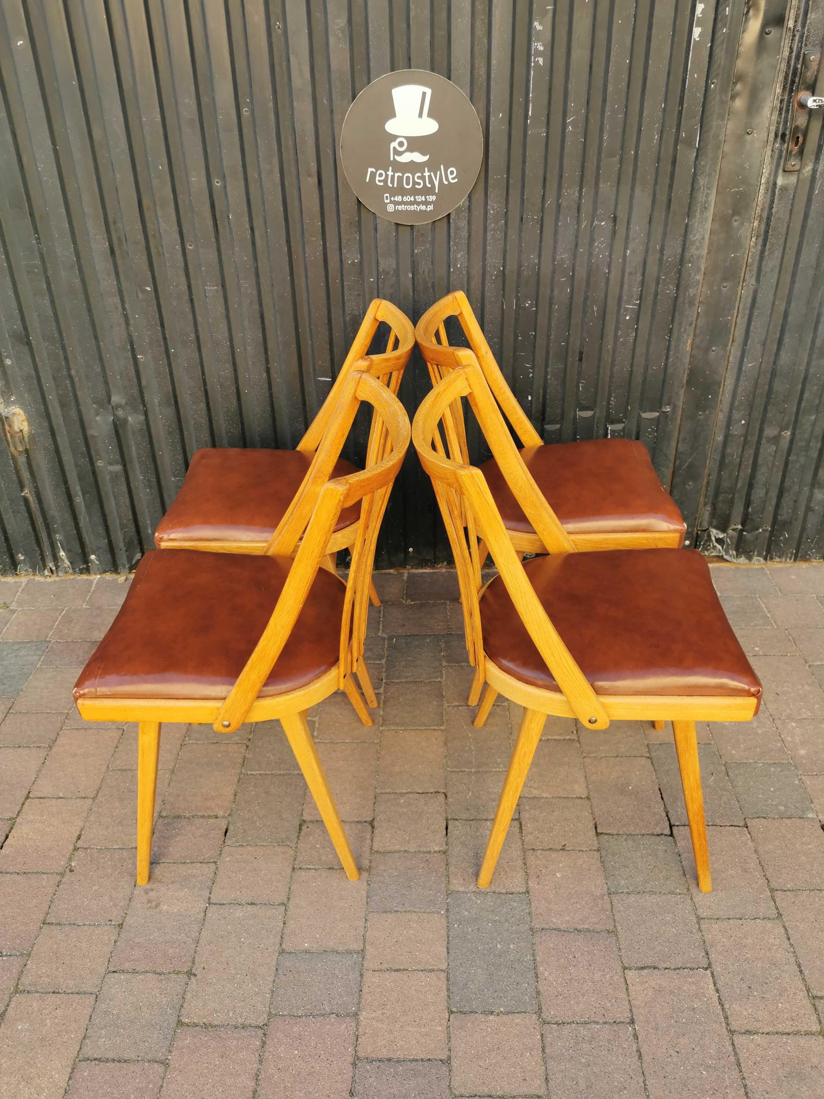 Krzesła TON proj. Antonín Šuman, Czechosłowacja '60, Prl design RETRO