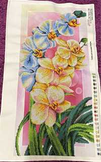 Картина бисером (орхидеи)