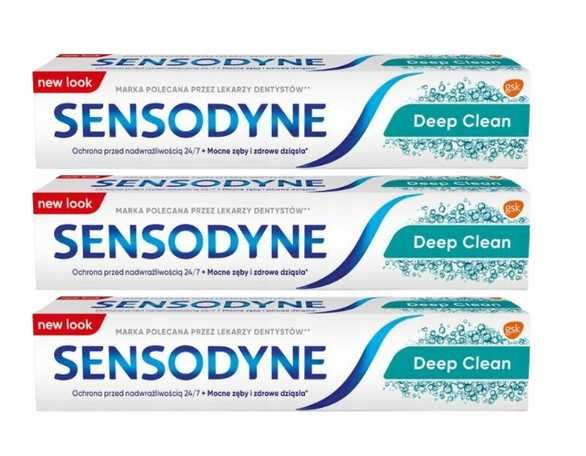 Sensodyne Deep Clean Pasta do Zębów 75ml x3