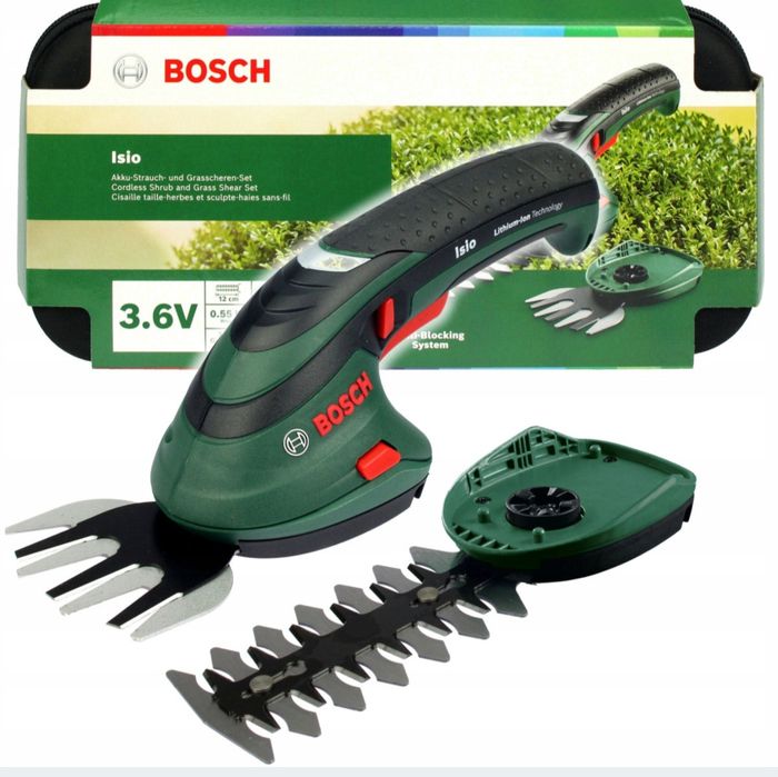 Nożyce akumulatorowe Bosch isio 3 do trawy trzewow żywopłotu 3,6 v
