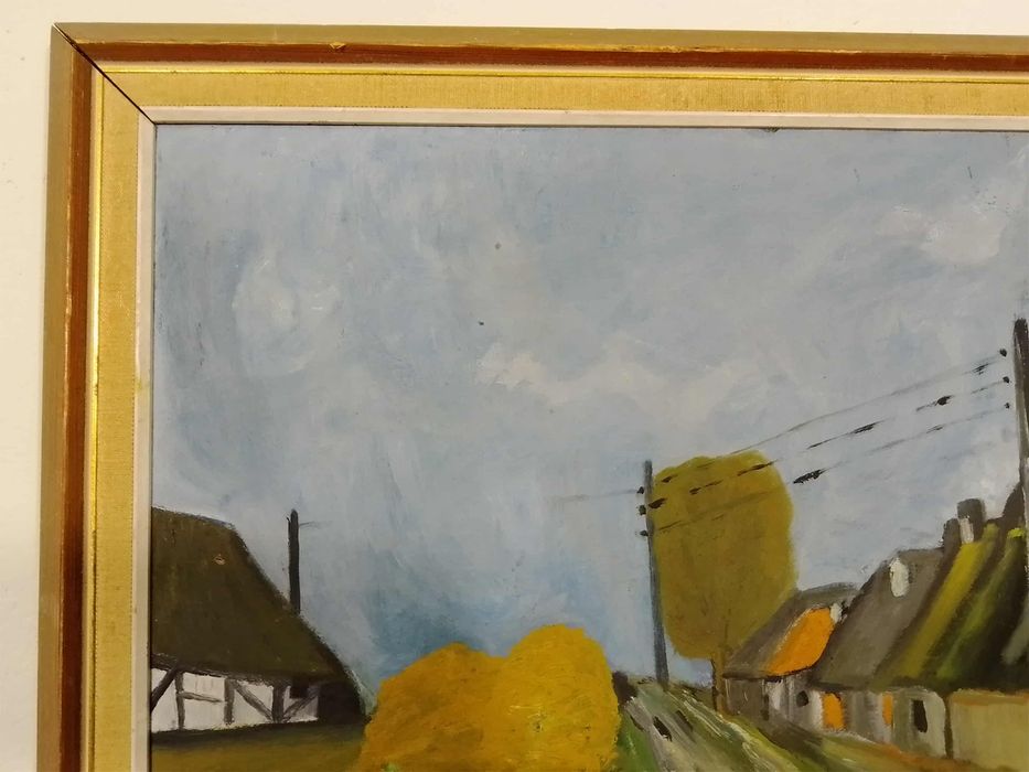 Stary obraz na płótnie sygnowany