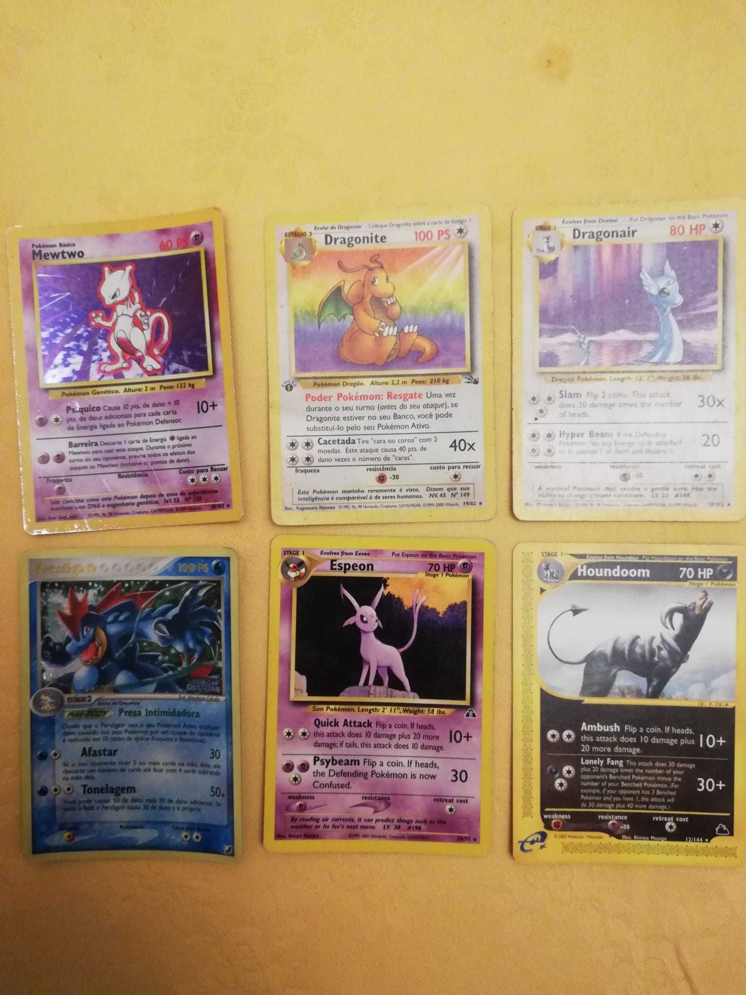 Cartas Pokémon (vários)