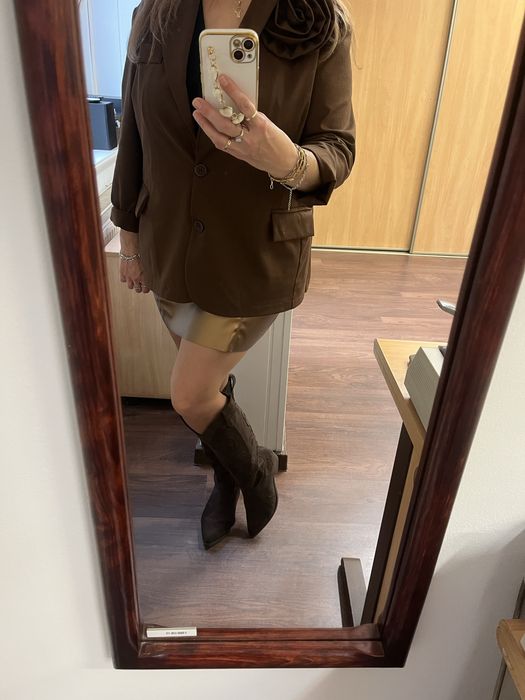 Czekoladowa marynarka over