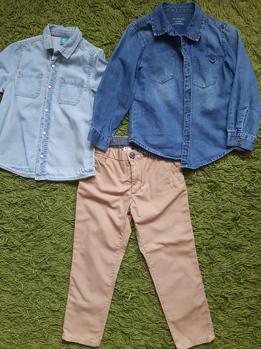 2 koszulę I spodnie rozmiar 104