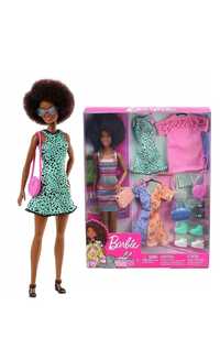Nowa Lalka Barbie Murzynka Afro Zestaw z ubrankami buty GHT32 - Sklep!