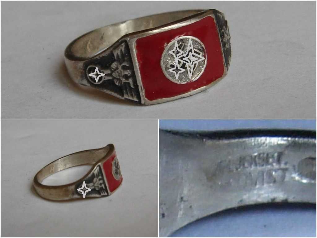 Серебряное кольцо партийное WW II