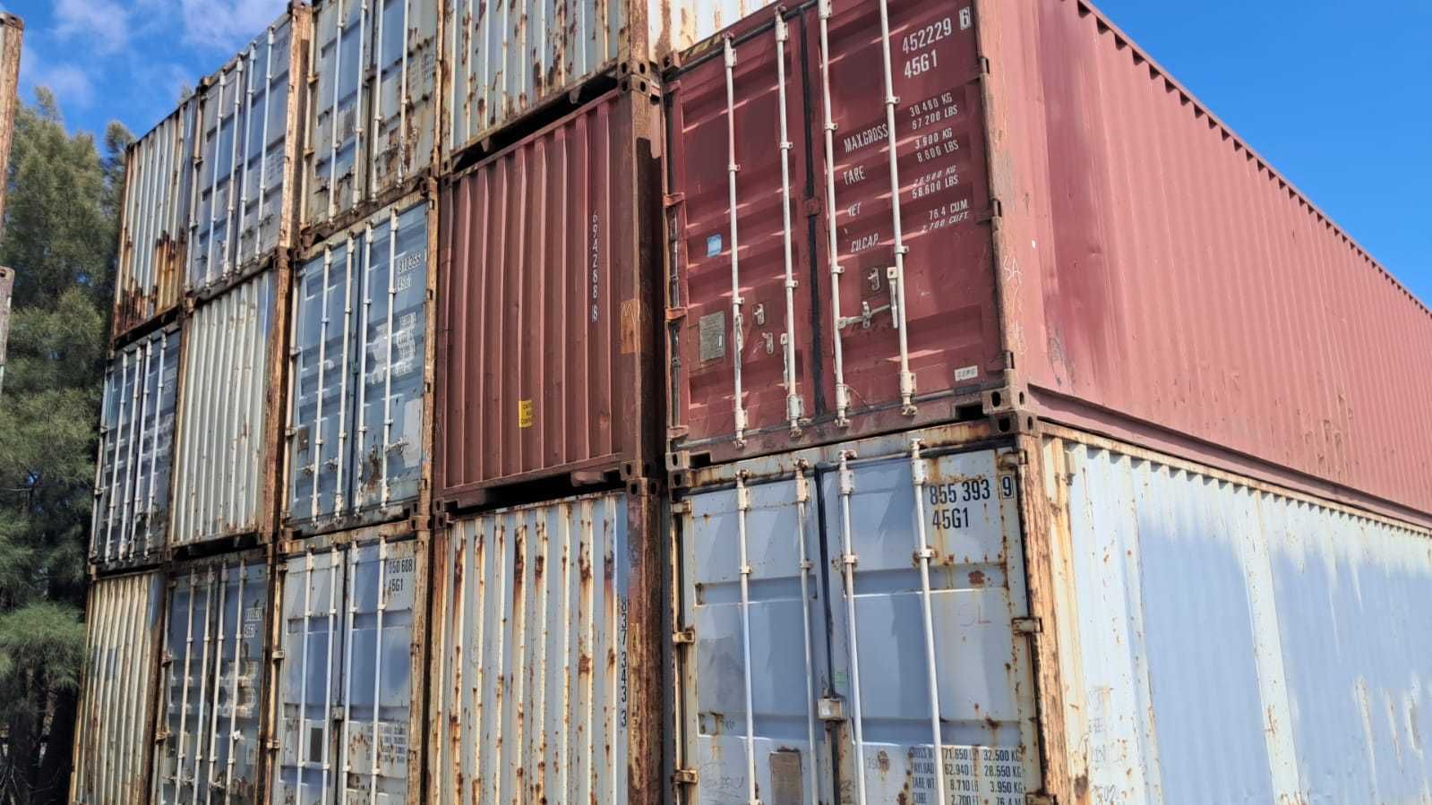 Contentores Marítimos 40 pés HC e DC e de 20 pés DC