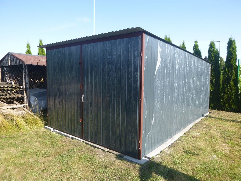 Garaż blaszany na Budowę Blaszak ocynk Garaże 3x5 NAJTANIEJ PROMOCJA