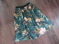Nowa spódnica Only M 38 - kwiaty ' zielona z podszewką