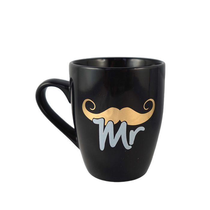 Zestaw kubków Mr Mrs Black White 300 ml KUBKI NA PREZENT kubek dla par