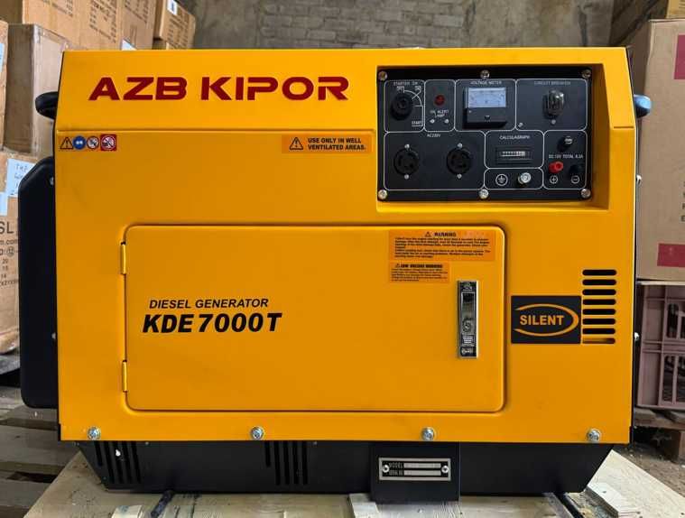 генератор дизельний закритого типу кipor 7000 стартер тихий потужний
