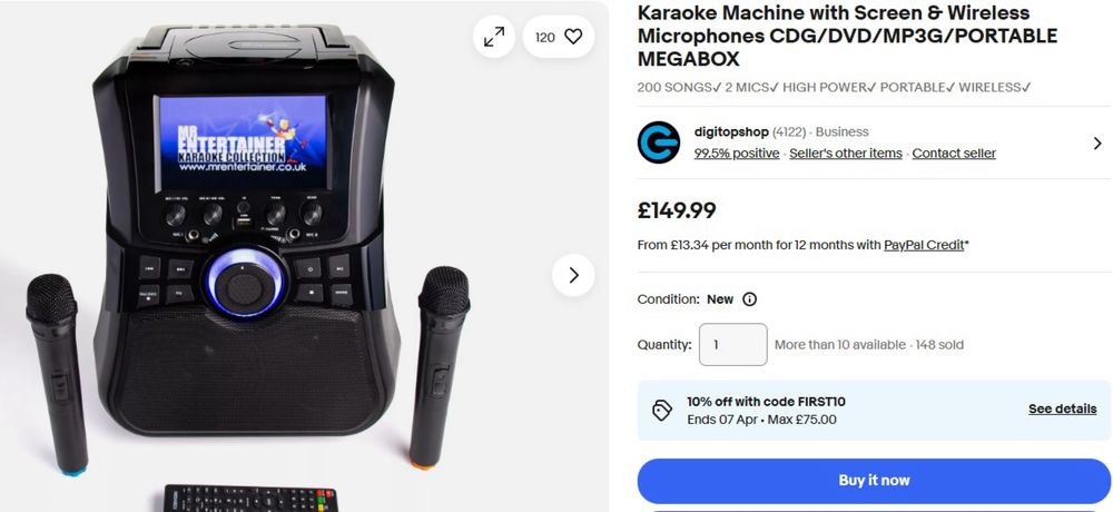 Sistema de Karaoke com microfones, DVD, MP3, etc