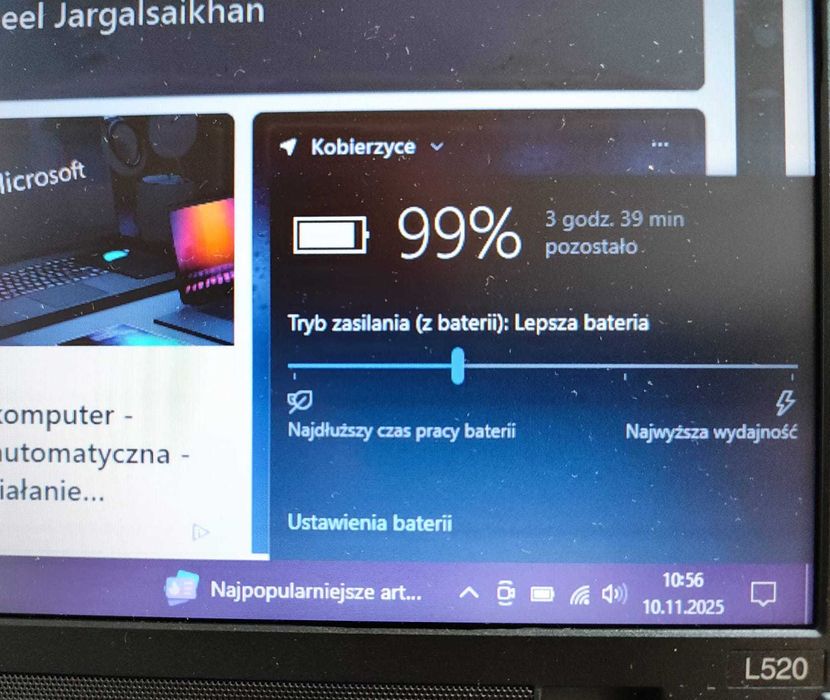 Lenovo ThinkPad L520, Core i5, RAM 8GB, 256 SSD, Win 10, NOWA Bateria!