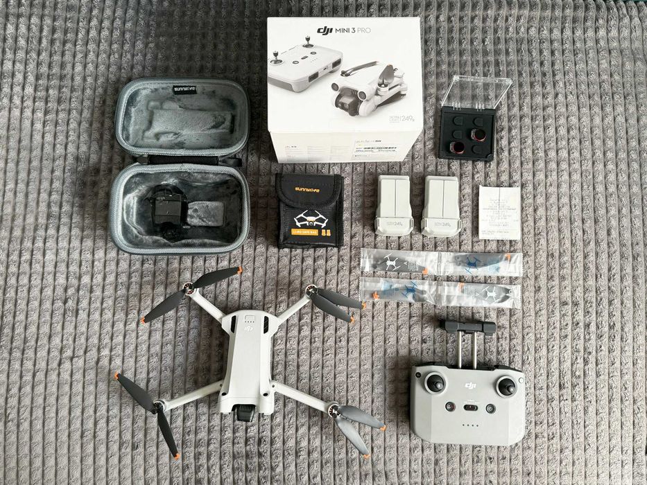 Dron DJI Mini 3 Pro + filtry ND + 2 x bateria + 256GB Karta pamięci