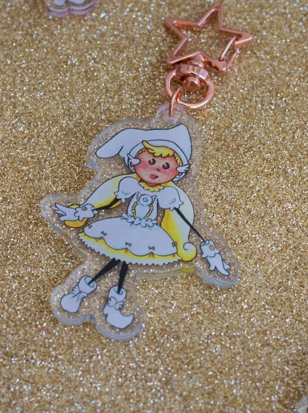 Porta-chaves/charm acrílico bruxa mágica Doremi (preço por unidade)