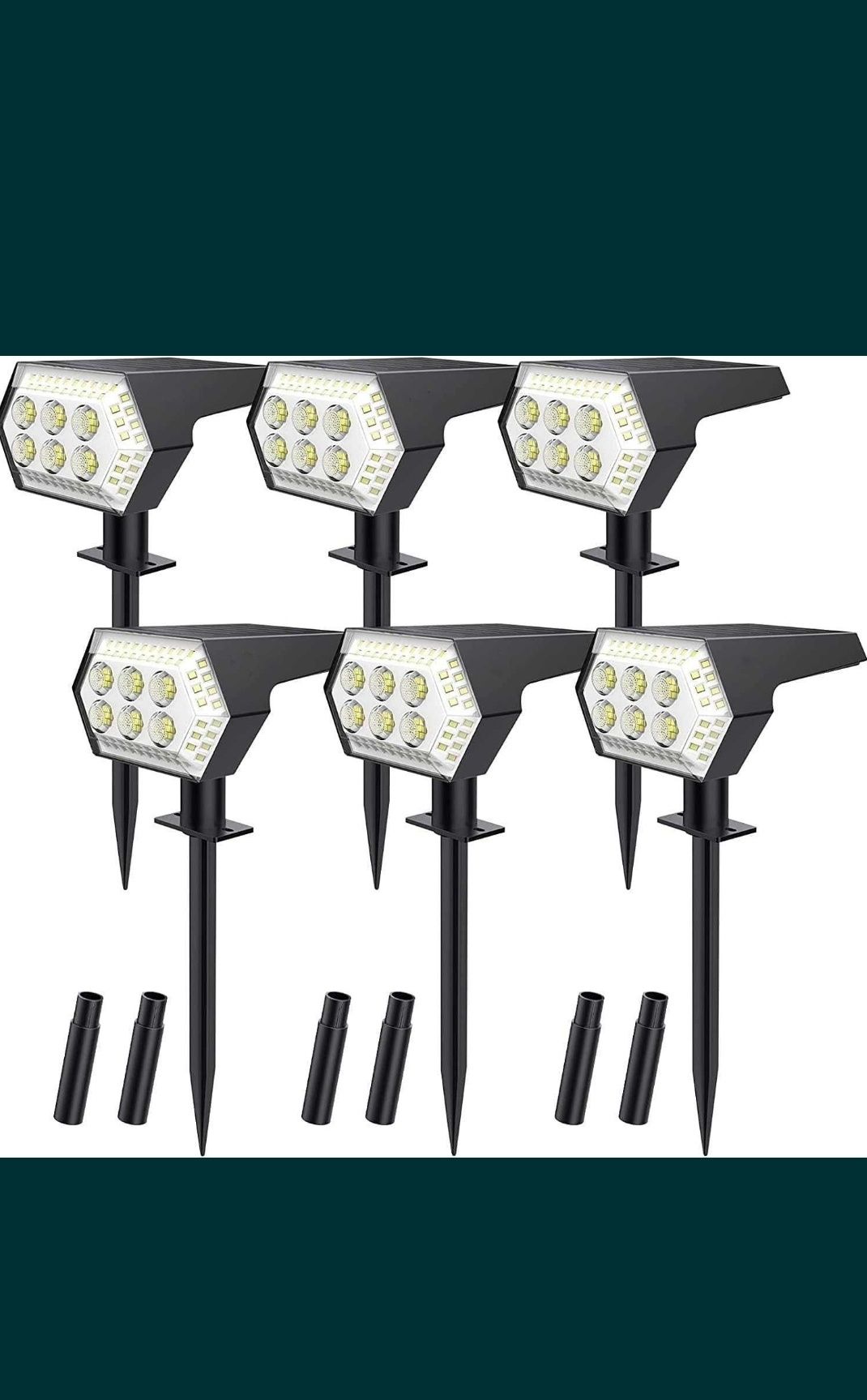 Lampa solarna 3 szt halogen do podświetleń krzewów drzew